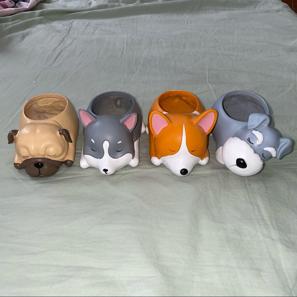 4 PCS Set Cute Animal Shaped Succulent Plant Pots